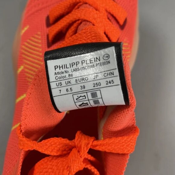 Philipp Plein Iconic Orange Sneakers –